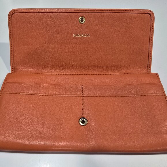 Nina Ricci Vibrant Orange Leather Wallet - Picture 6 of 7